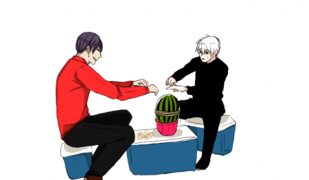 輪ゴムの圧でスイカ割るネタ。→